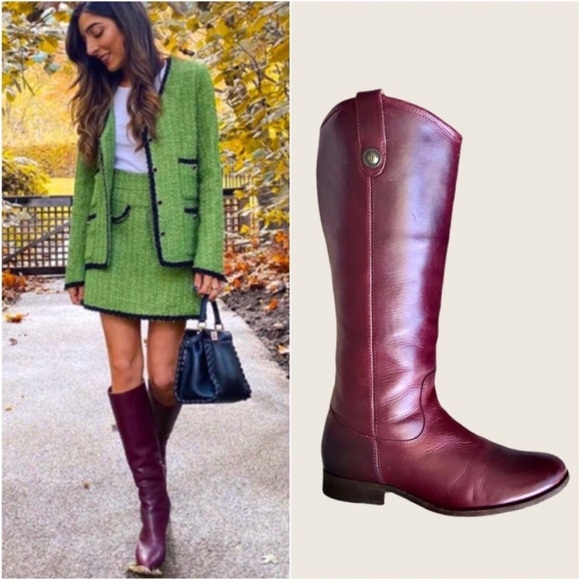 Frye Shoes - Frye Melissa Button Boot - Bordeaux